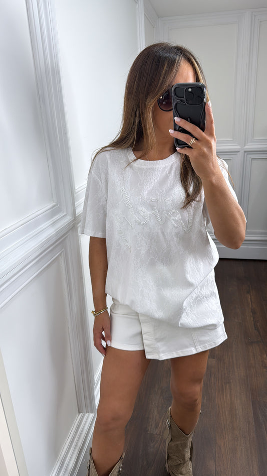 DINA white you are lovely tshirt