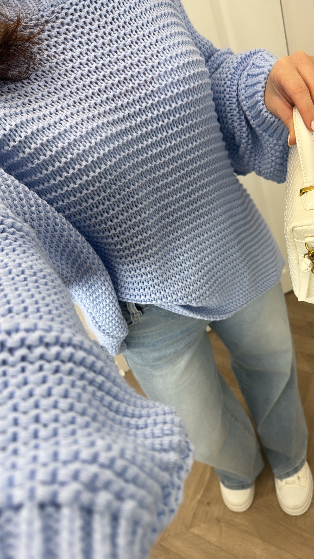 LIA blue chunky knit jumper