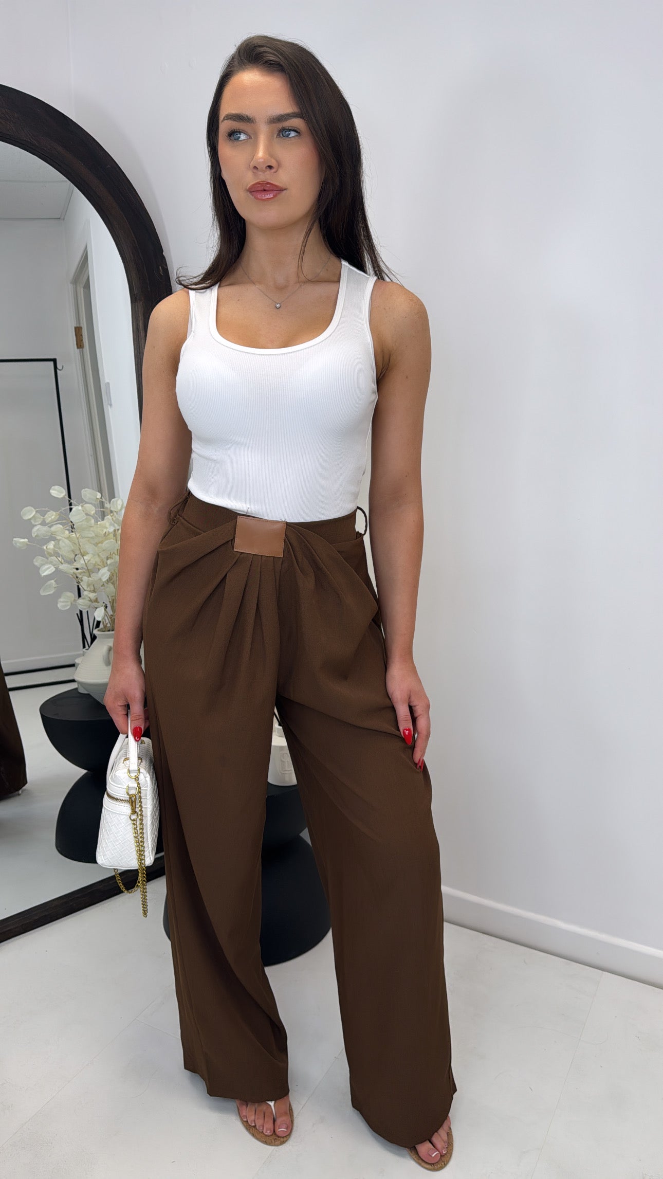 TILLY brown flowing trousers