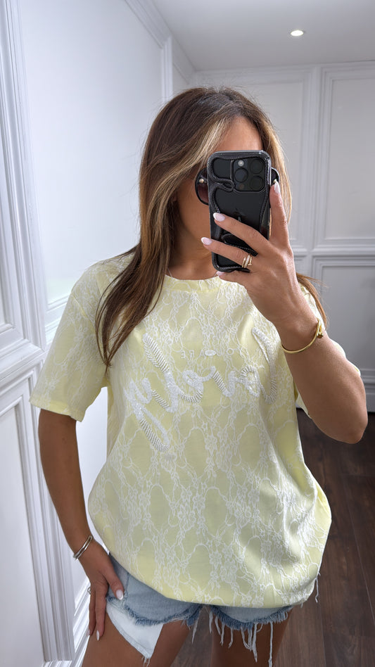 DINA yellow you are lovely tshirt