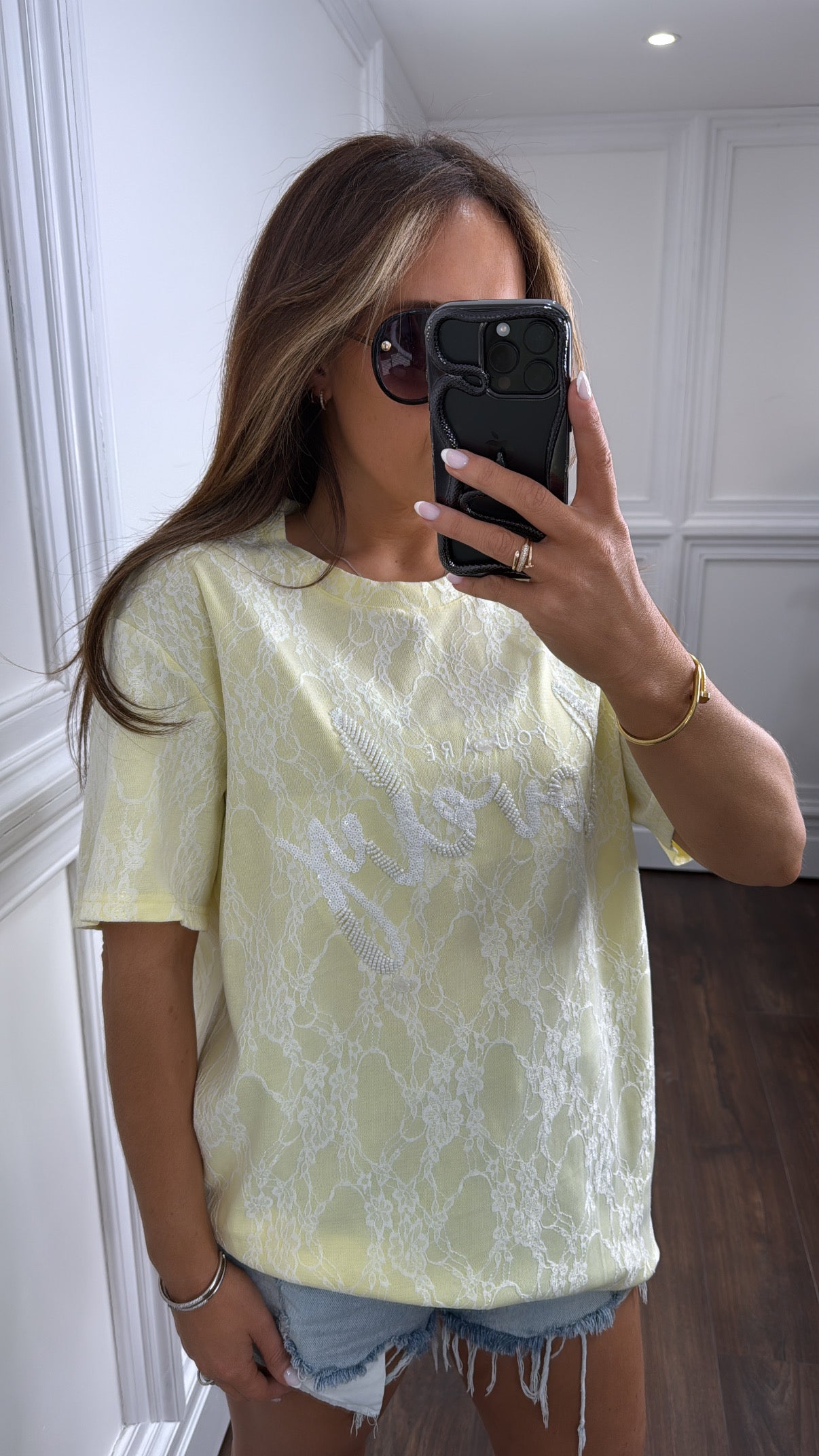 DINA yellow you are lovely tshirt