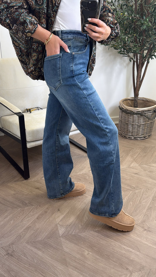 ANNABELLE blue wide leg denim jeans
