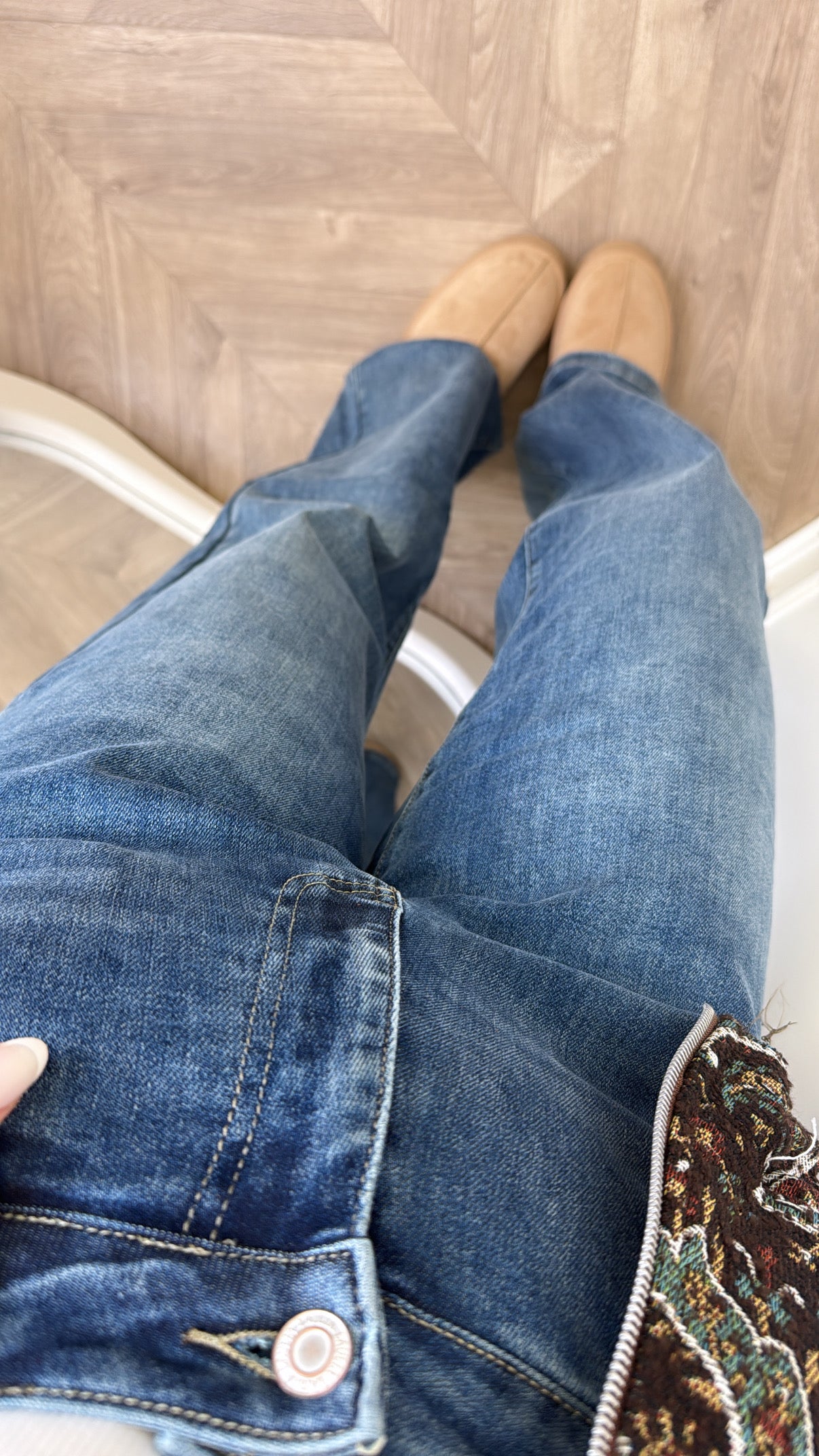 ANNABELLE blue wide leg denim jeans