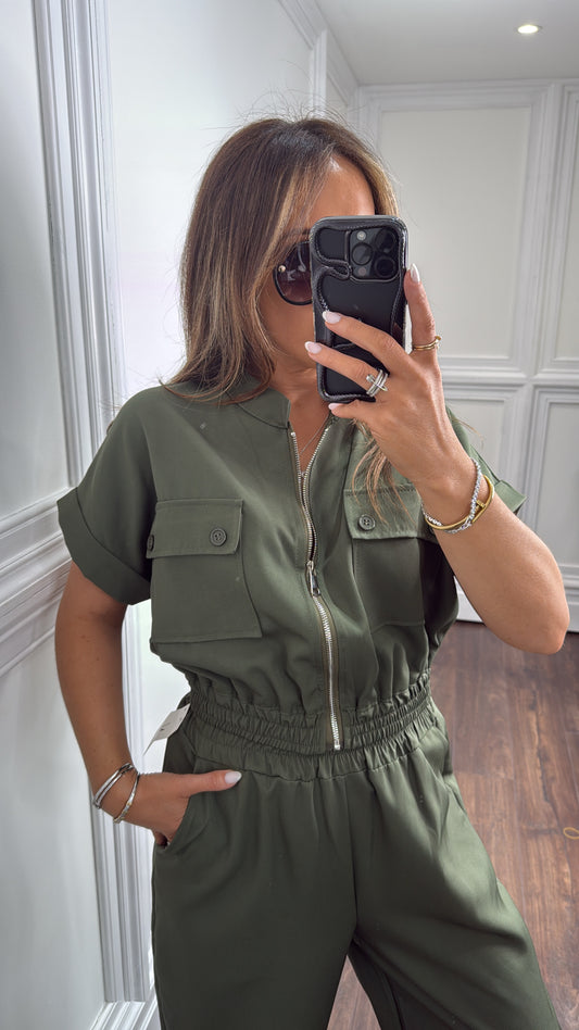 CHARLIE khaki utility trouser co-ord
