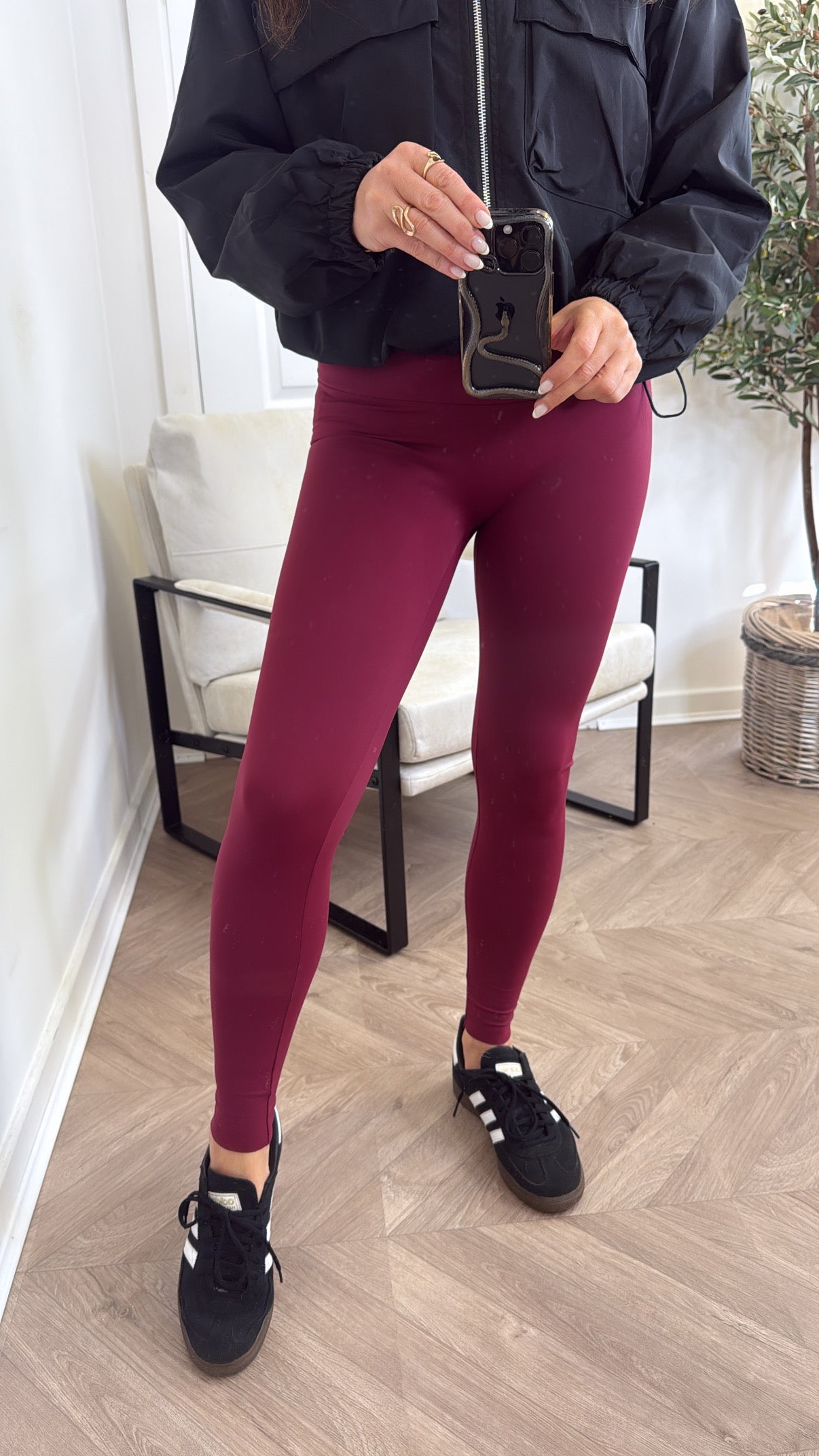 LIBBY cherry red high waist buttery soft leggings