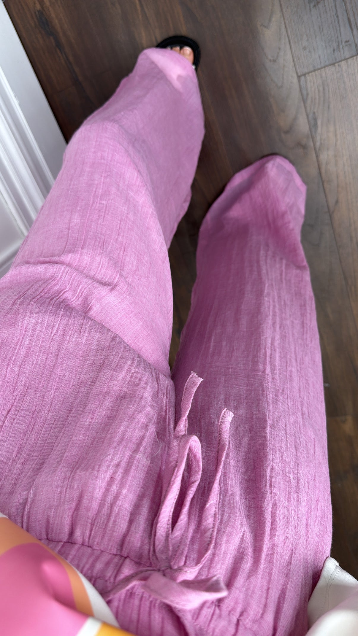 LARNE pink wide leg trousers
