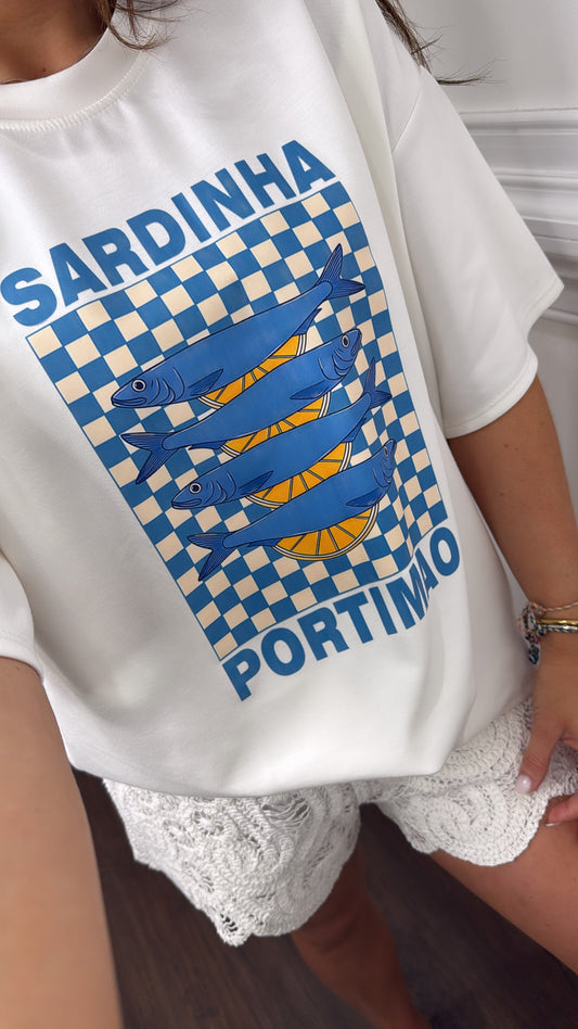 SARDINHA white super soft logo t-shirt