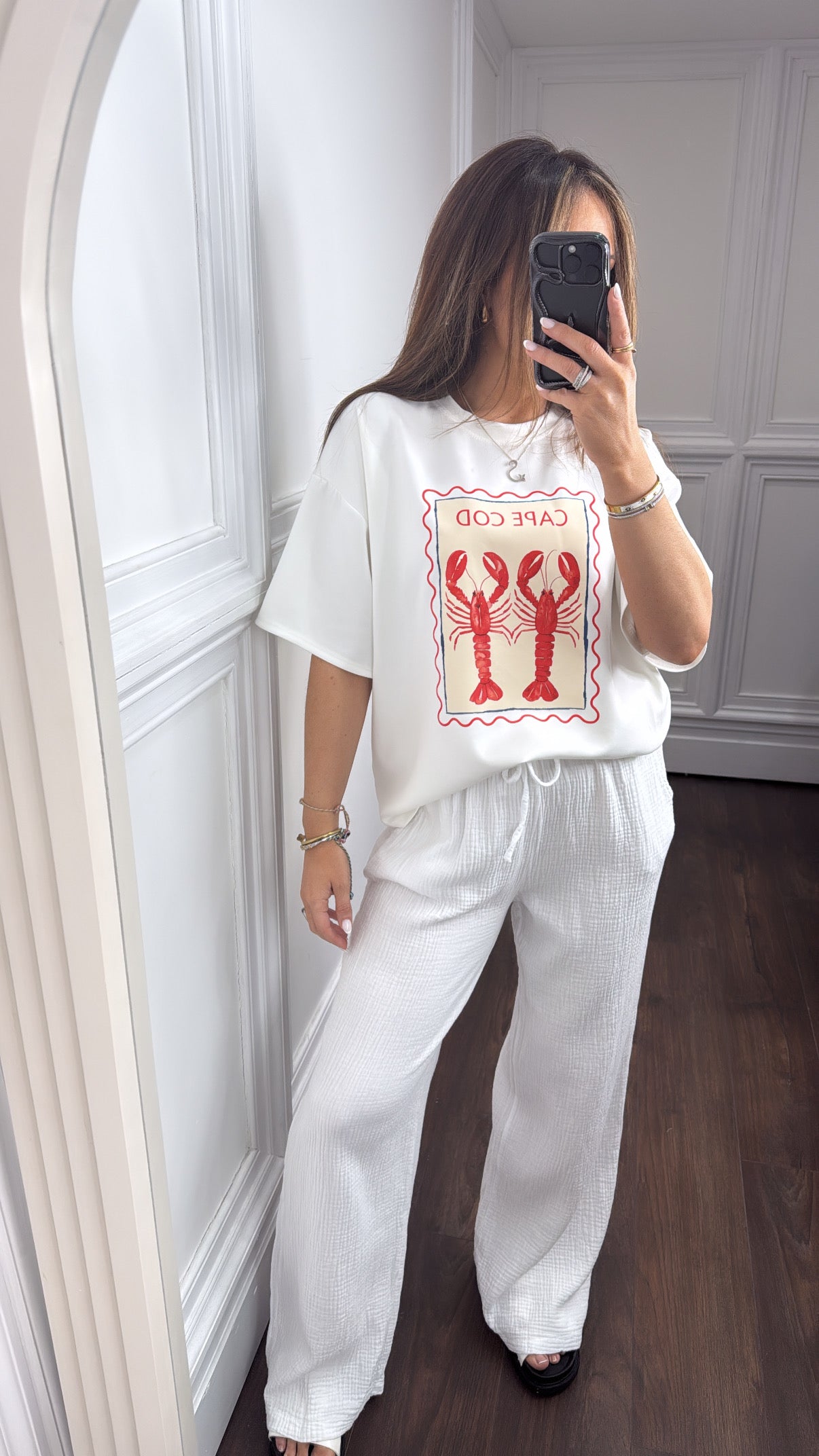 LOBSTER white super soft logo t-shirt