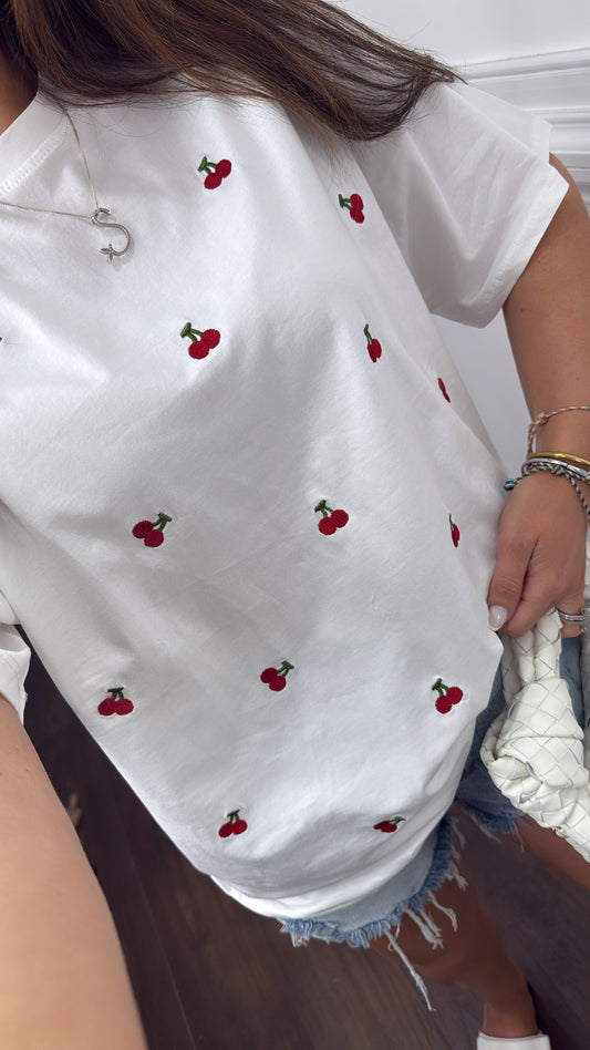 CHERRY white tshirt