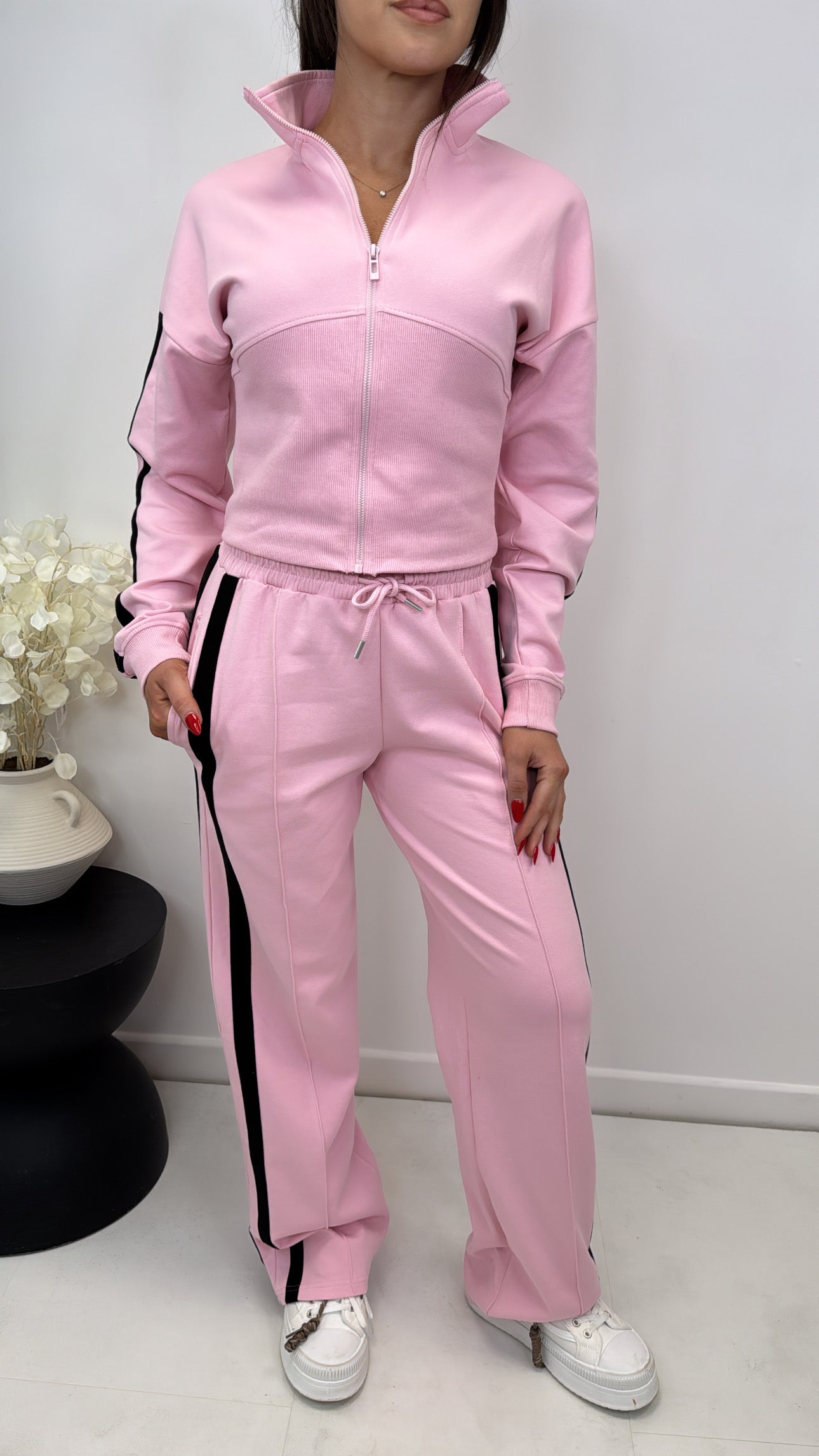 VANESSA pink jacket and joggers lounge set
