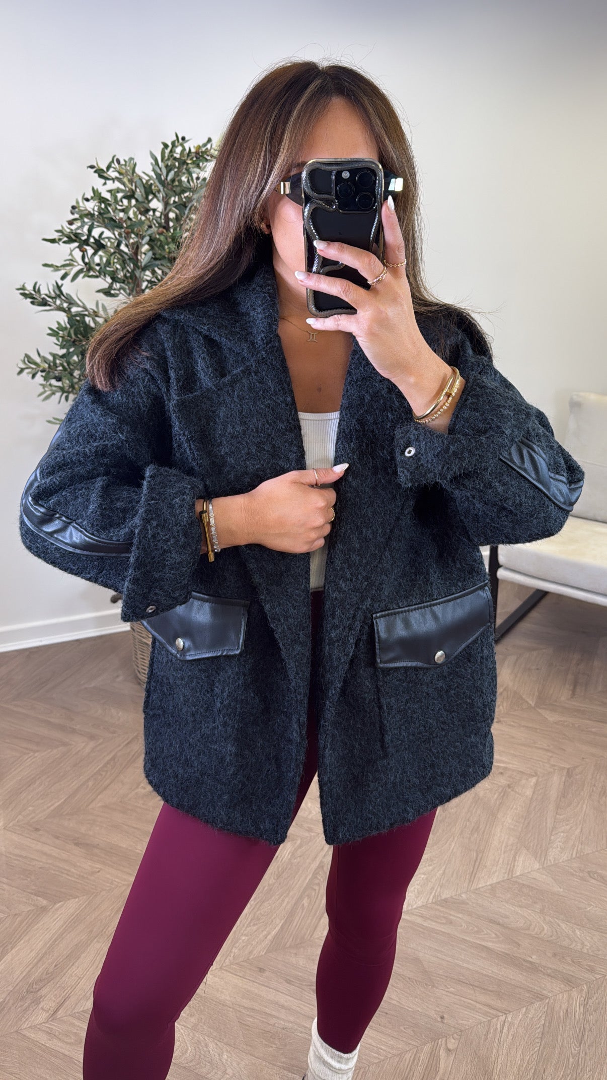 BETSY charcoal super soft jacket
