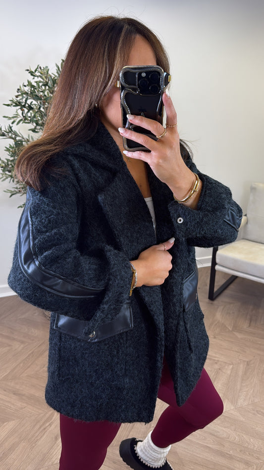 BETSY charcoal super soft jacket