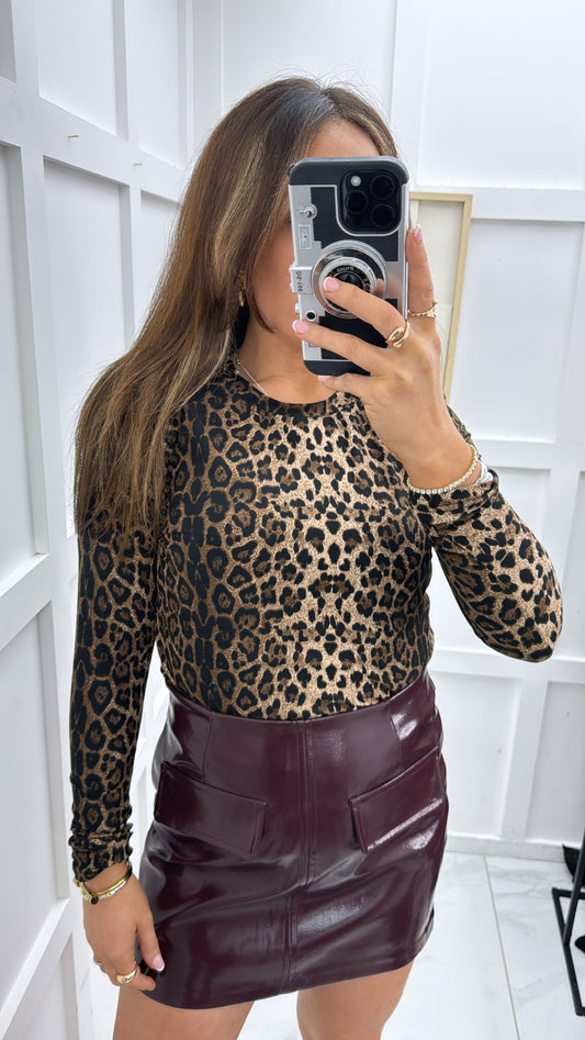 KHLOE leopard long sleeved top