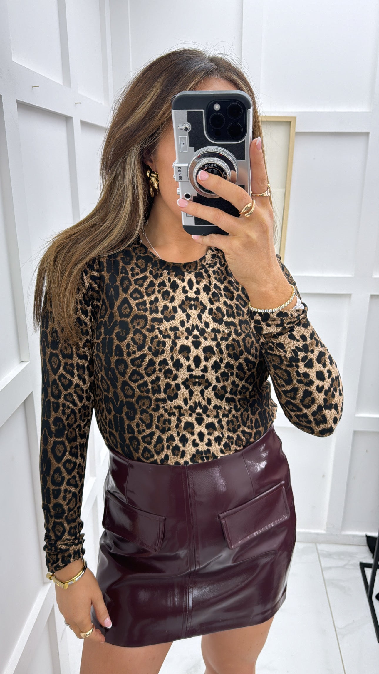 KHLOE leopard long sleeved top