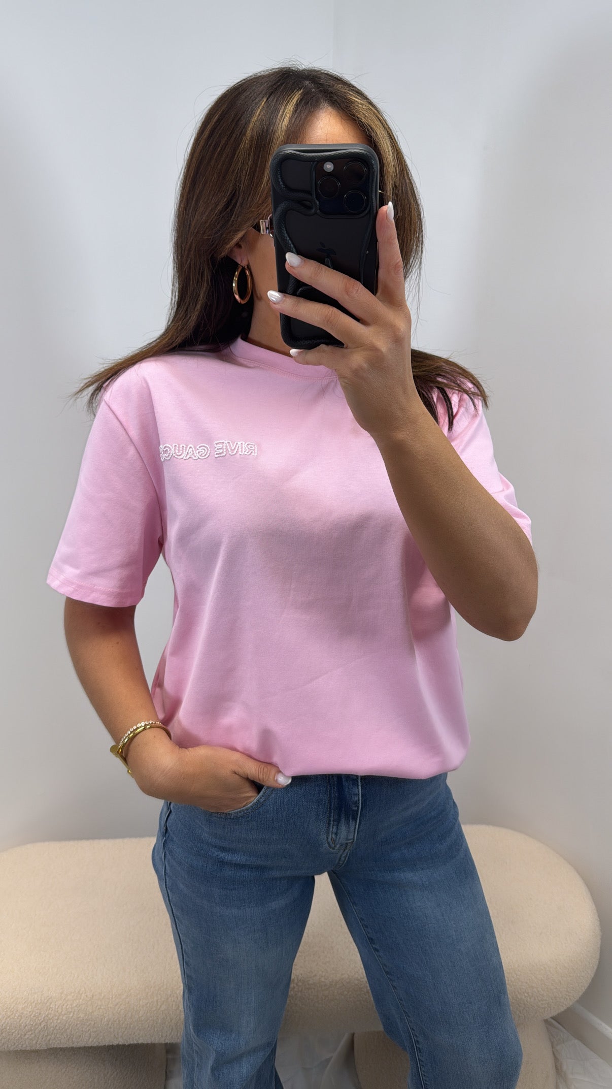 RIVE pink super soft logo t-shirt