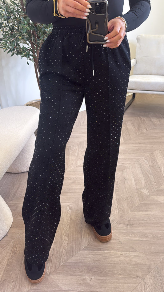 LIVVY black stud super soft joggers