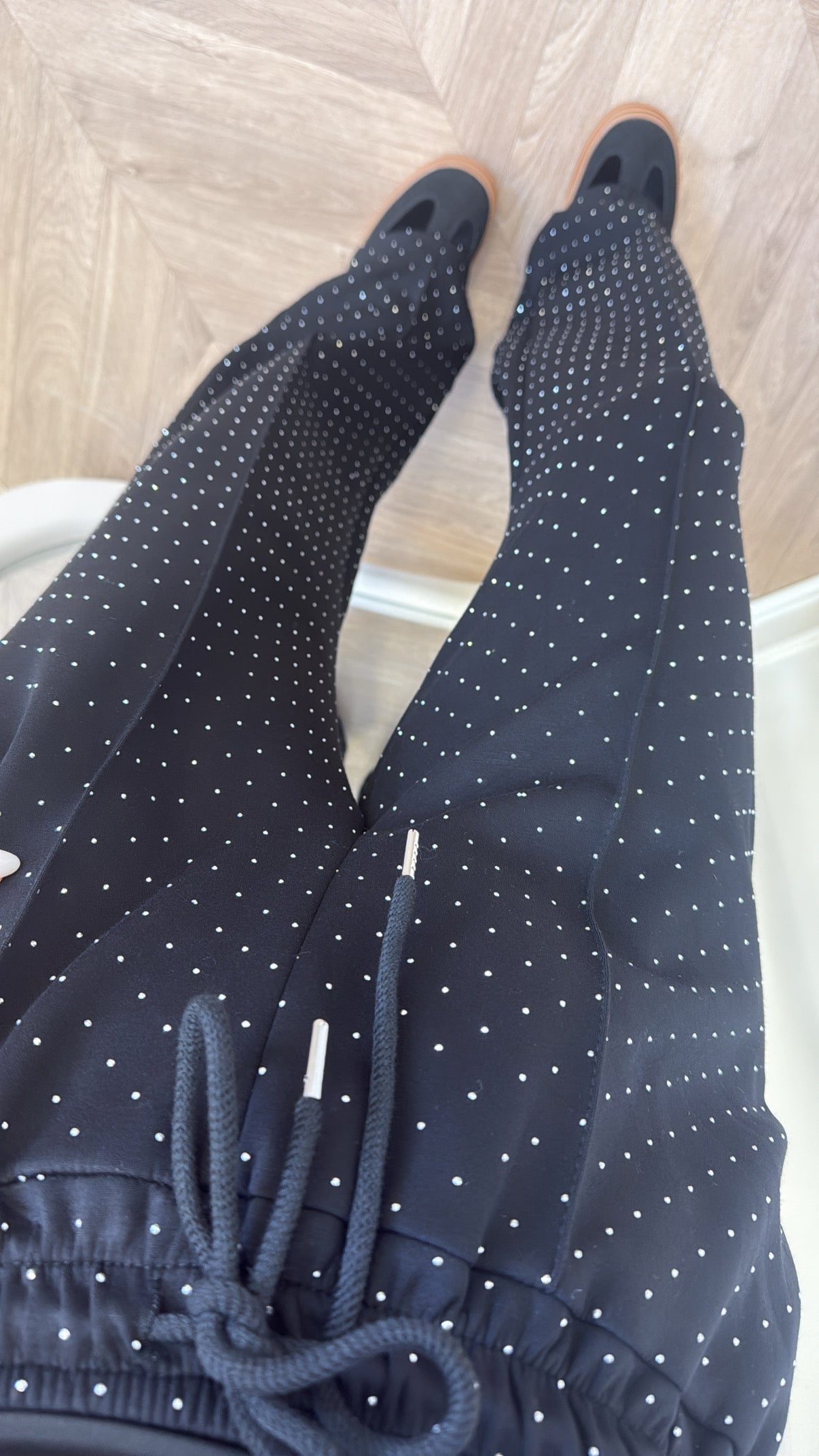 LIVVY black stud super soft joggers
