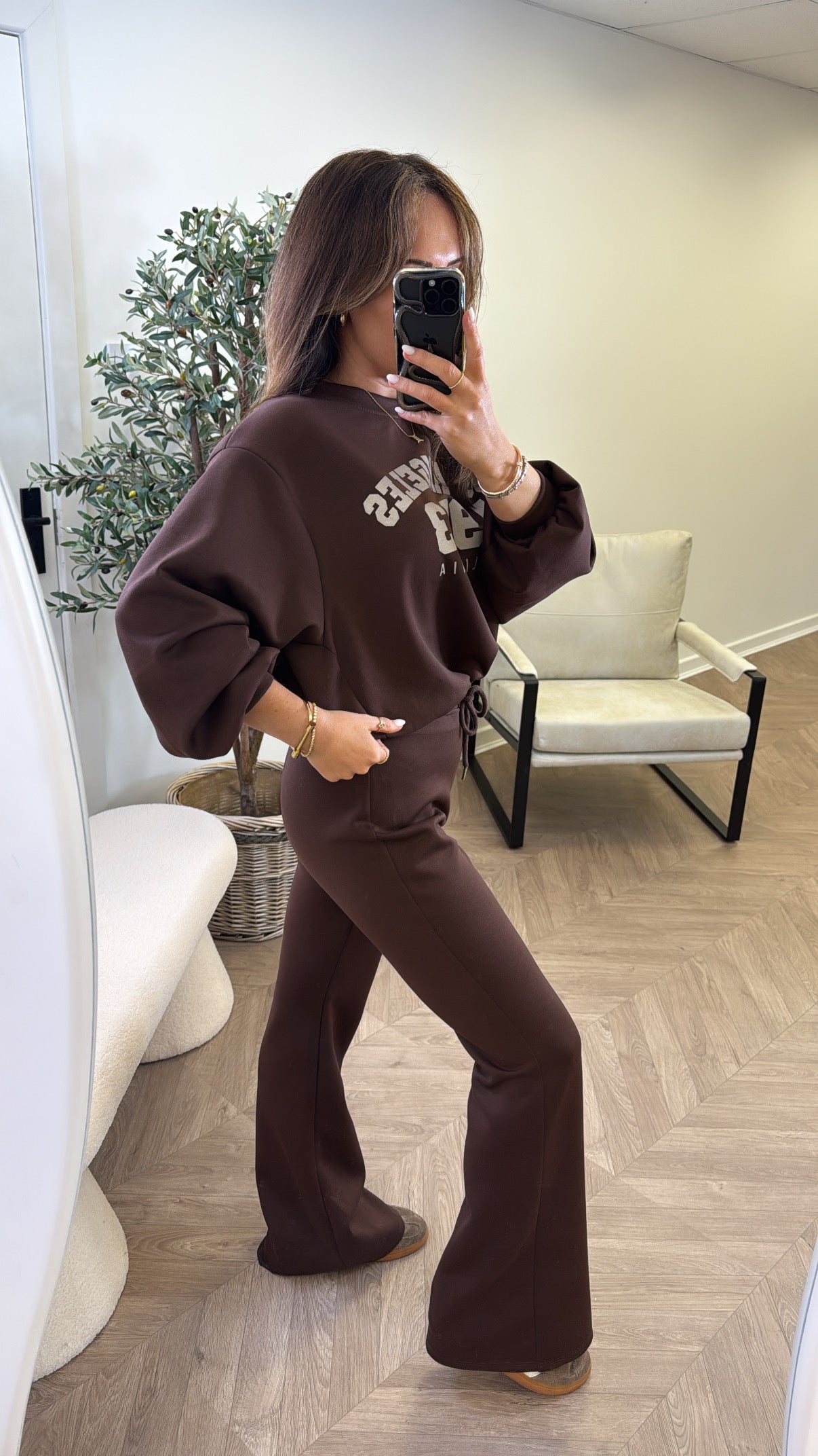 1983 CALIFORNIA brown flare lounge set