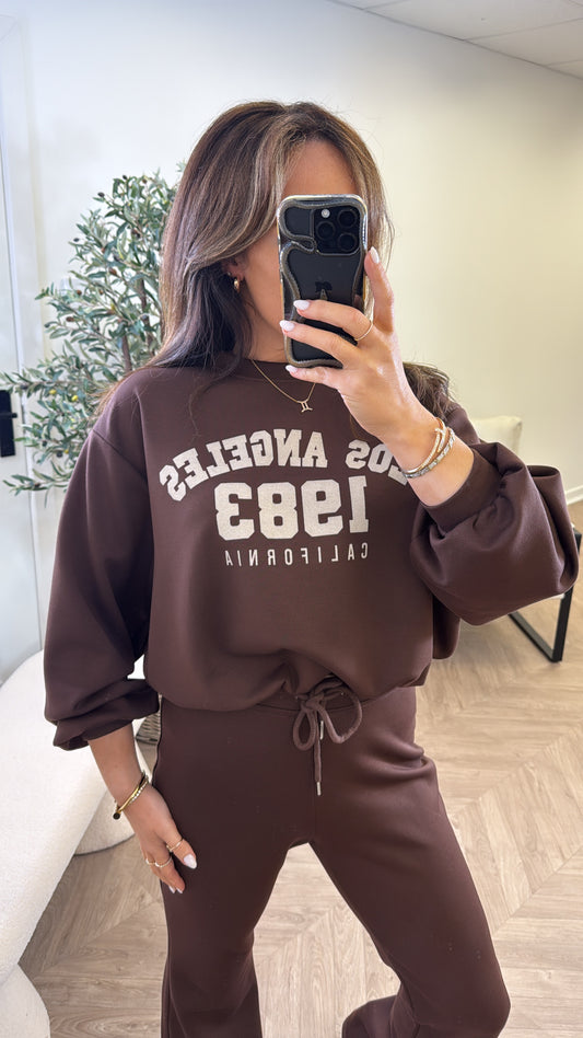 1983 CALIFORNIA brown flare lounge set