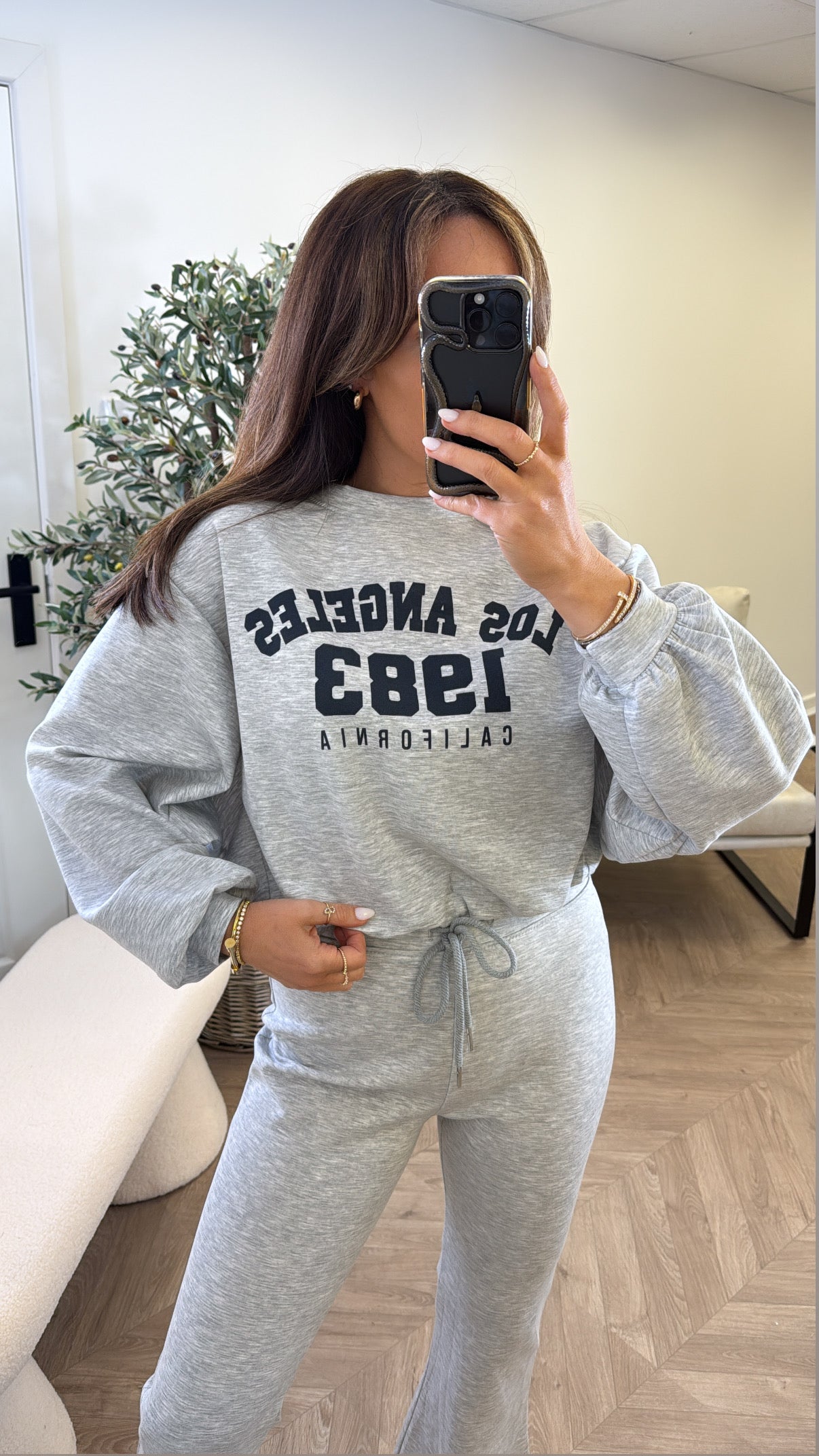 1983 CALIFORNIA grey flare lounge set