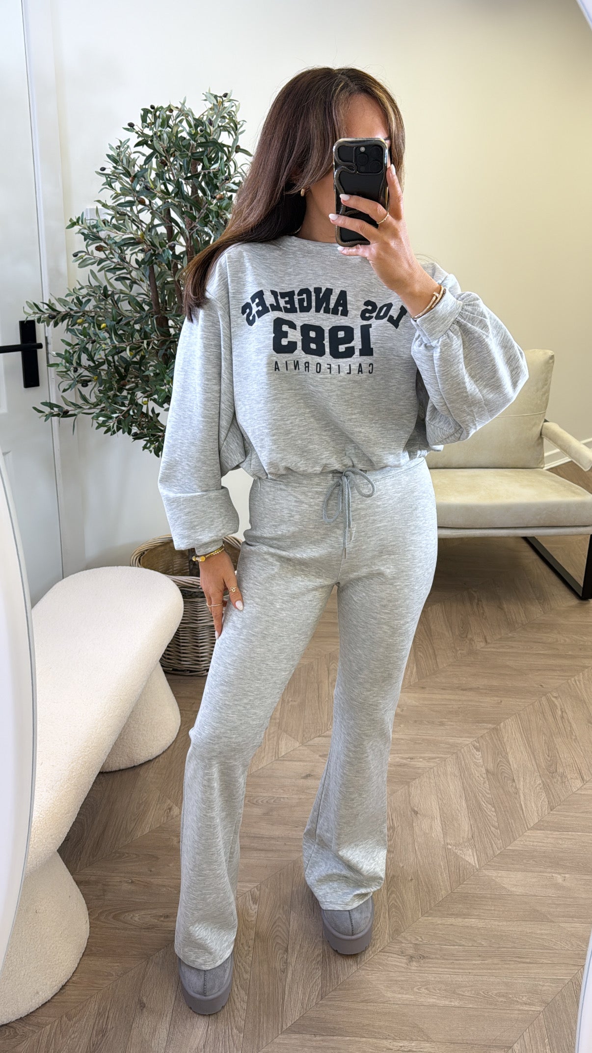 1983 CALIFORNIA grey flare lounge set