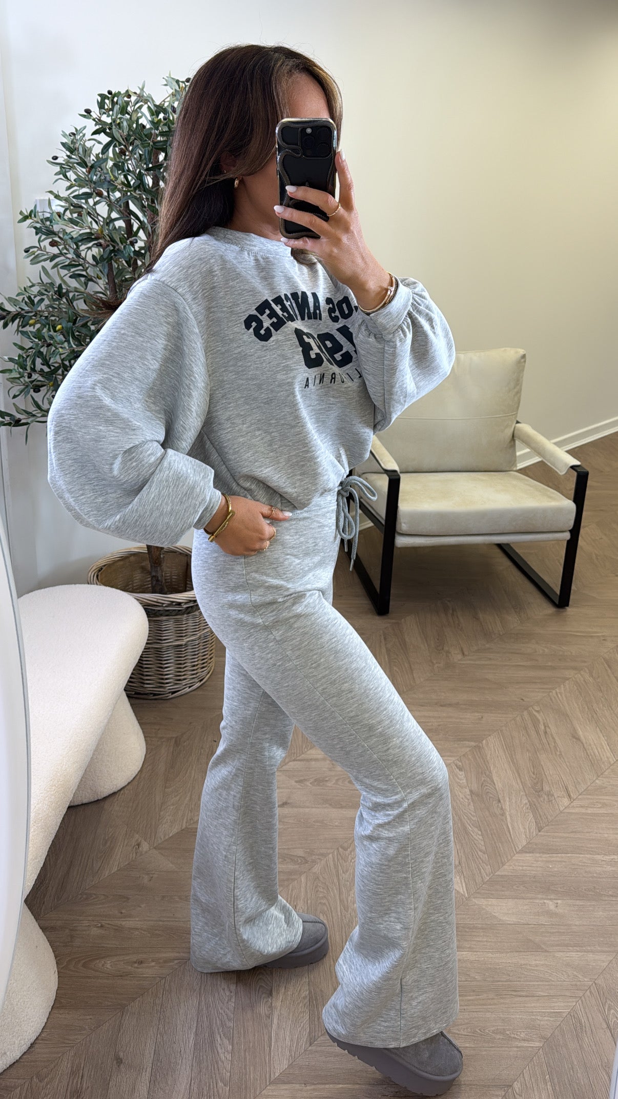 1983 CALIFORNIA grey flare lounge set
