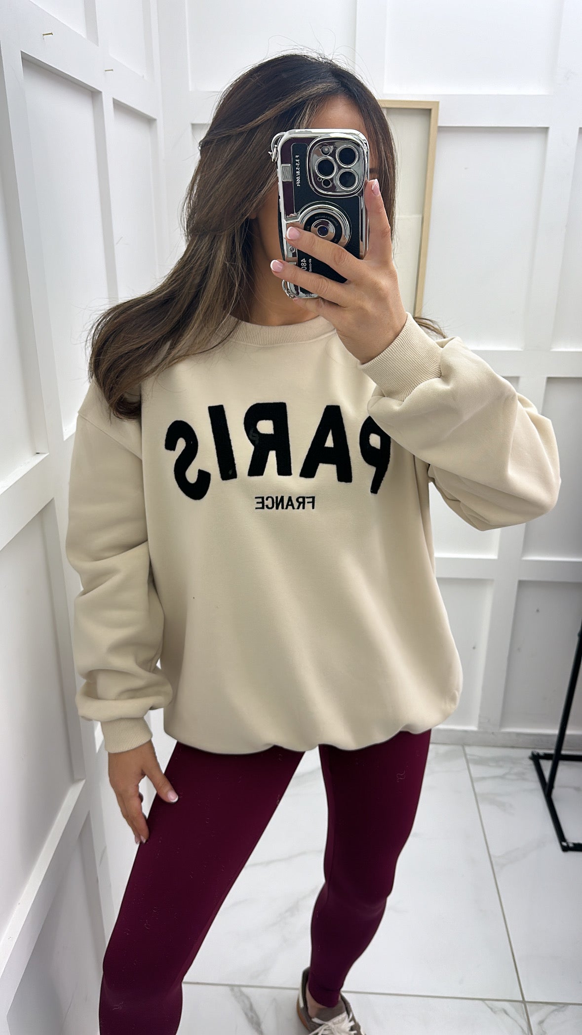 PARIS beige super soft sweatshirt