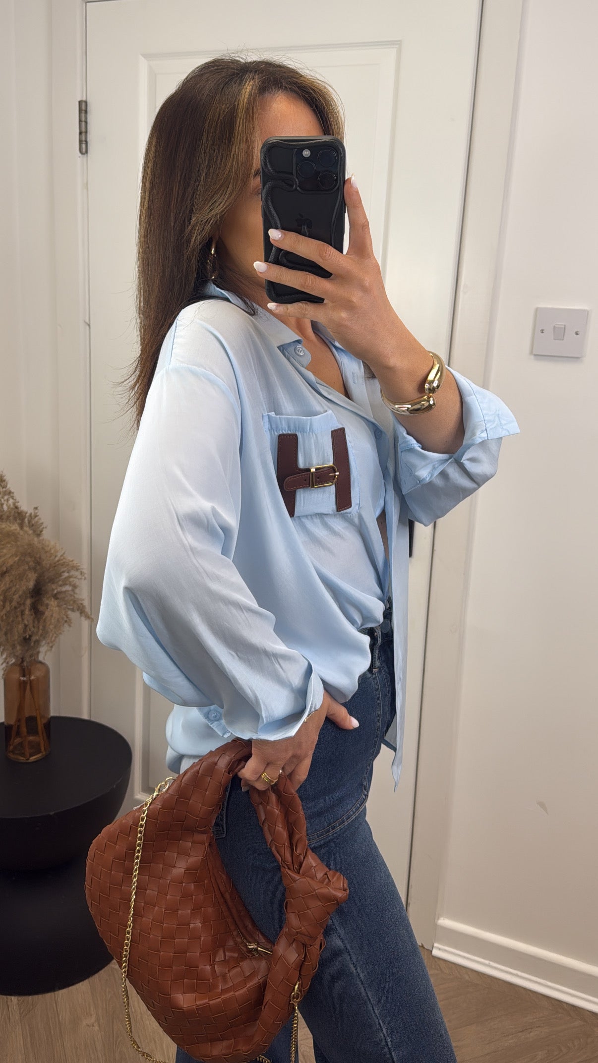 LILAH blue lightweight shirt