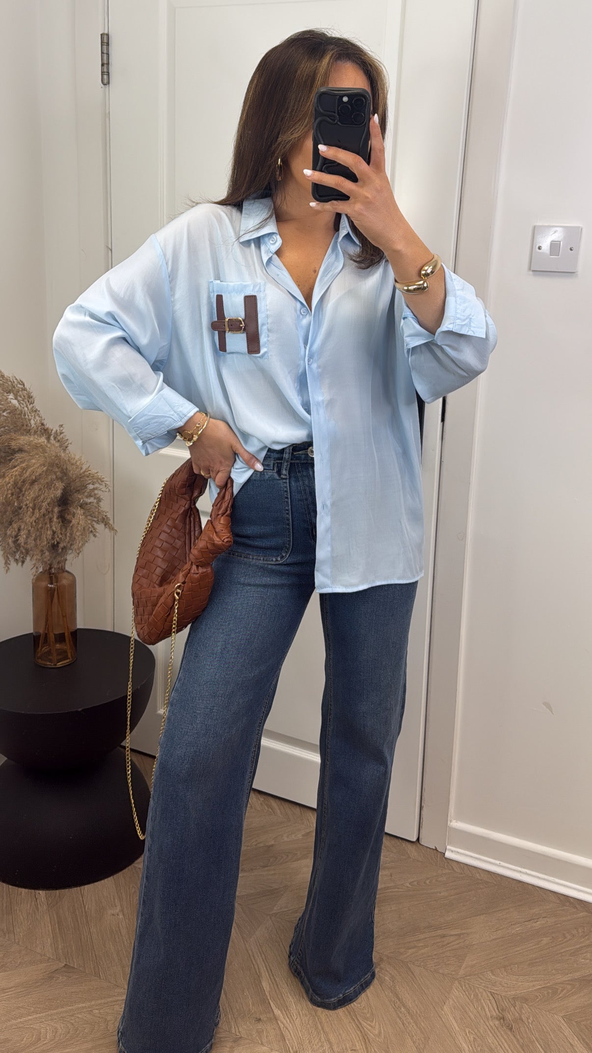 LILAH blue lightweight shirt