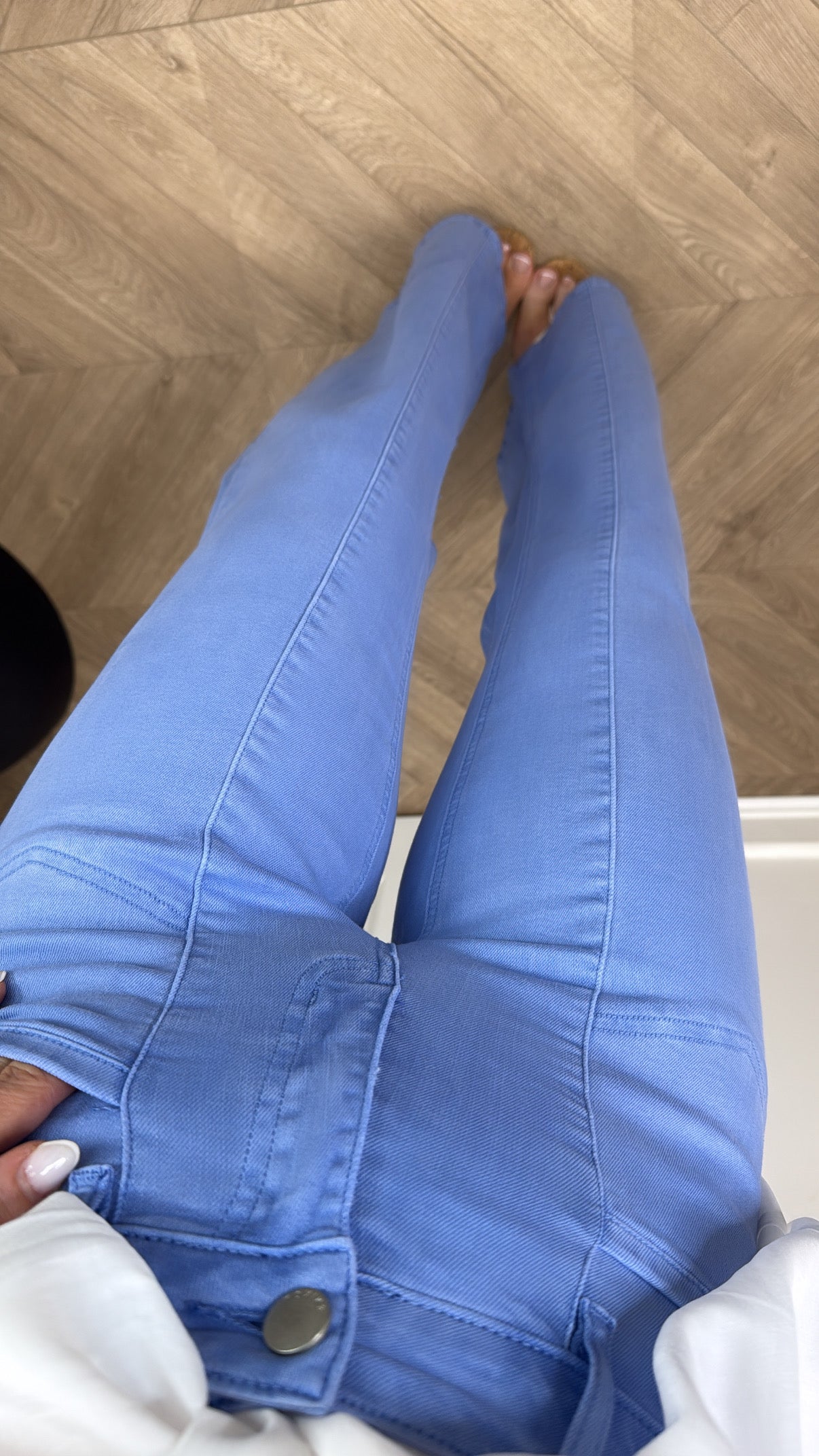 SALLY powder blue high waisted jeans