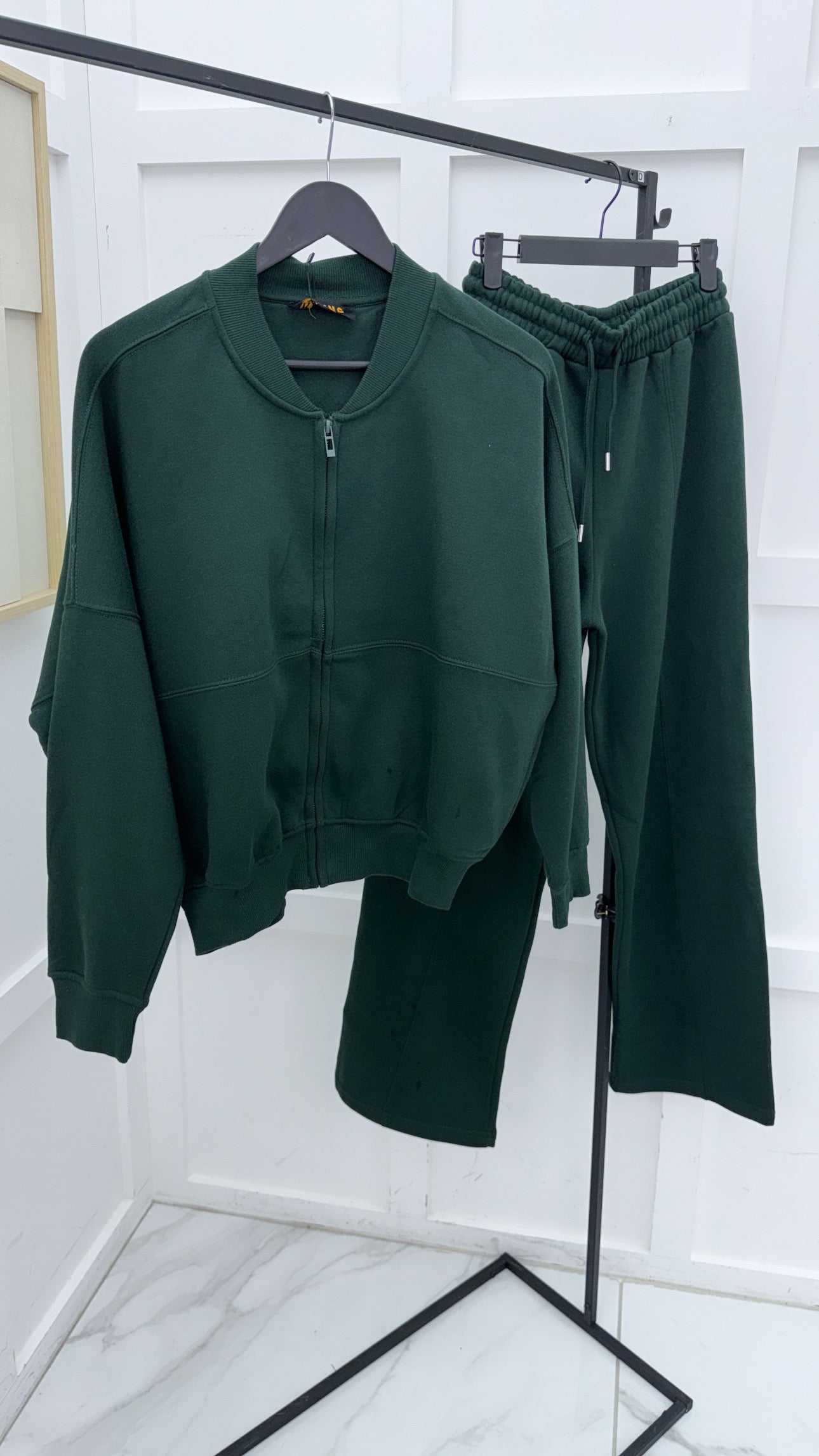 ELLEN forest green bomber and trouser lounge set