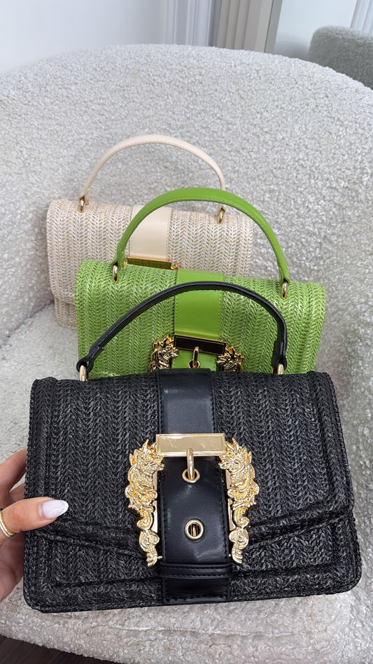 STELLA black woven grab bag