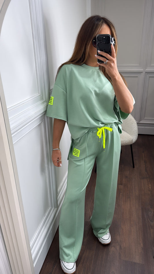 LIFE mint top and trousers co-ord