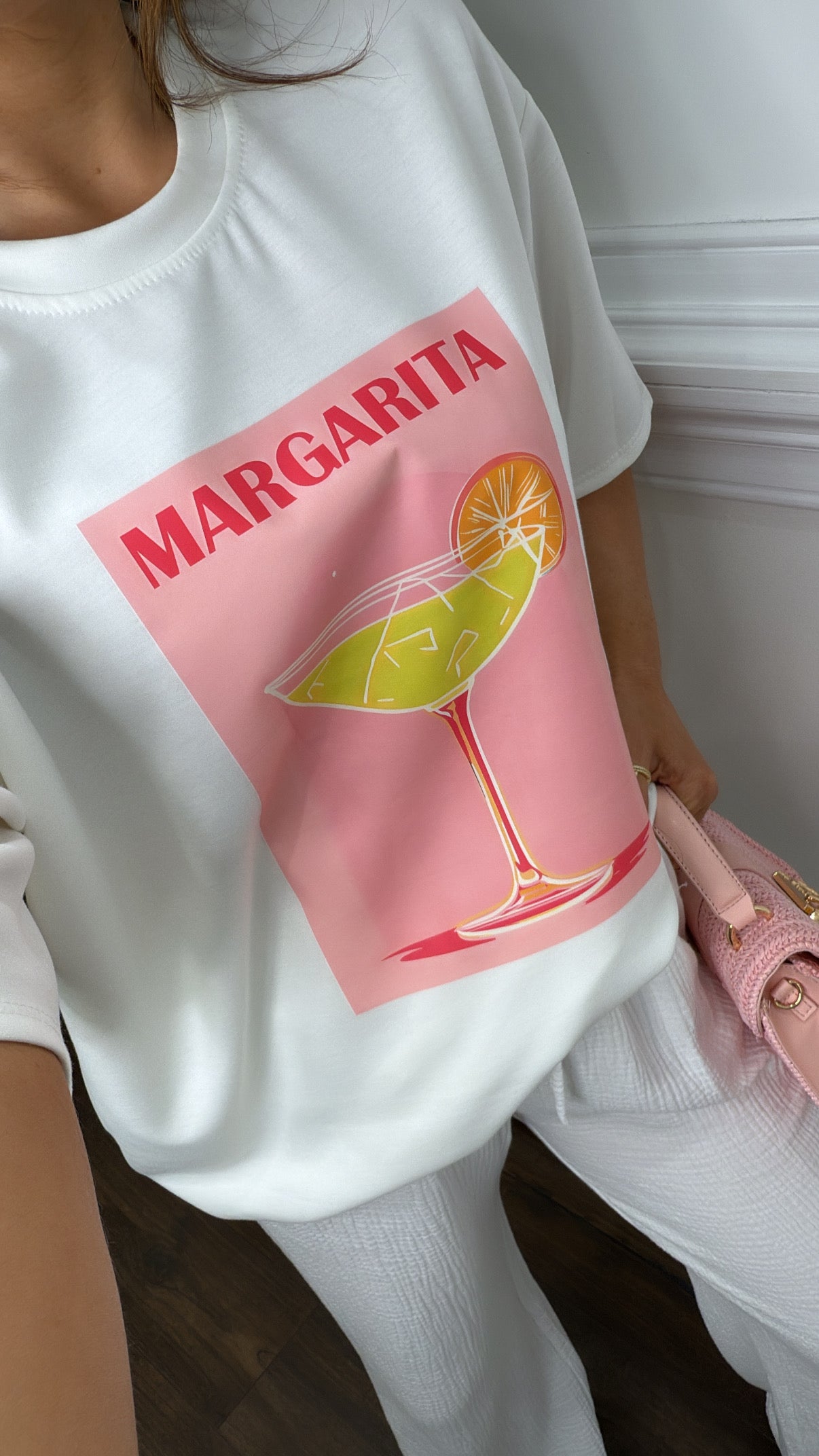 MARGARITA white super soft logo t-shirt