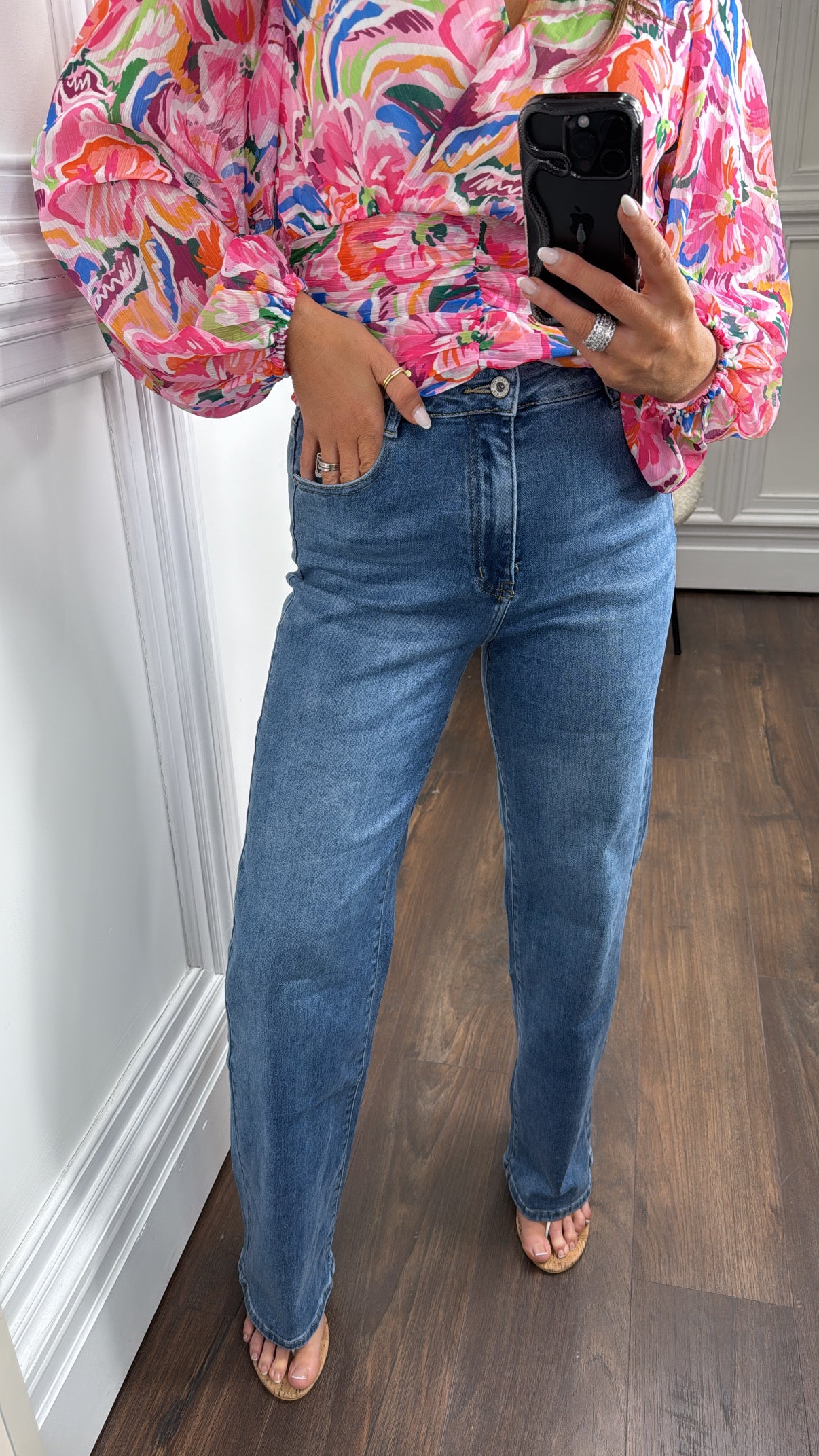 POLLYANNA blue wide leg jeans