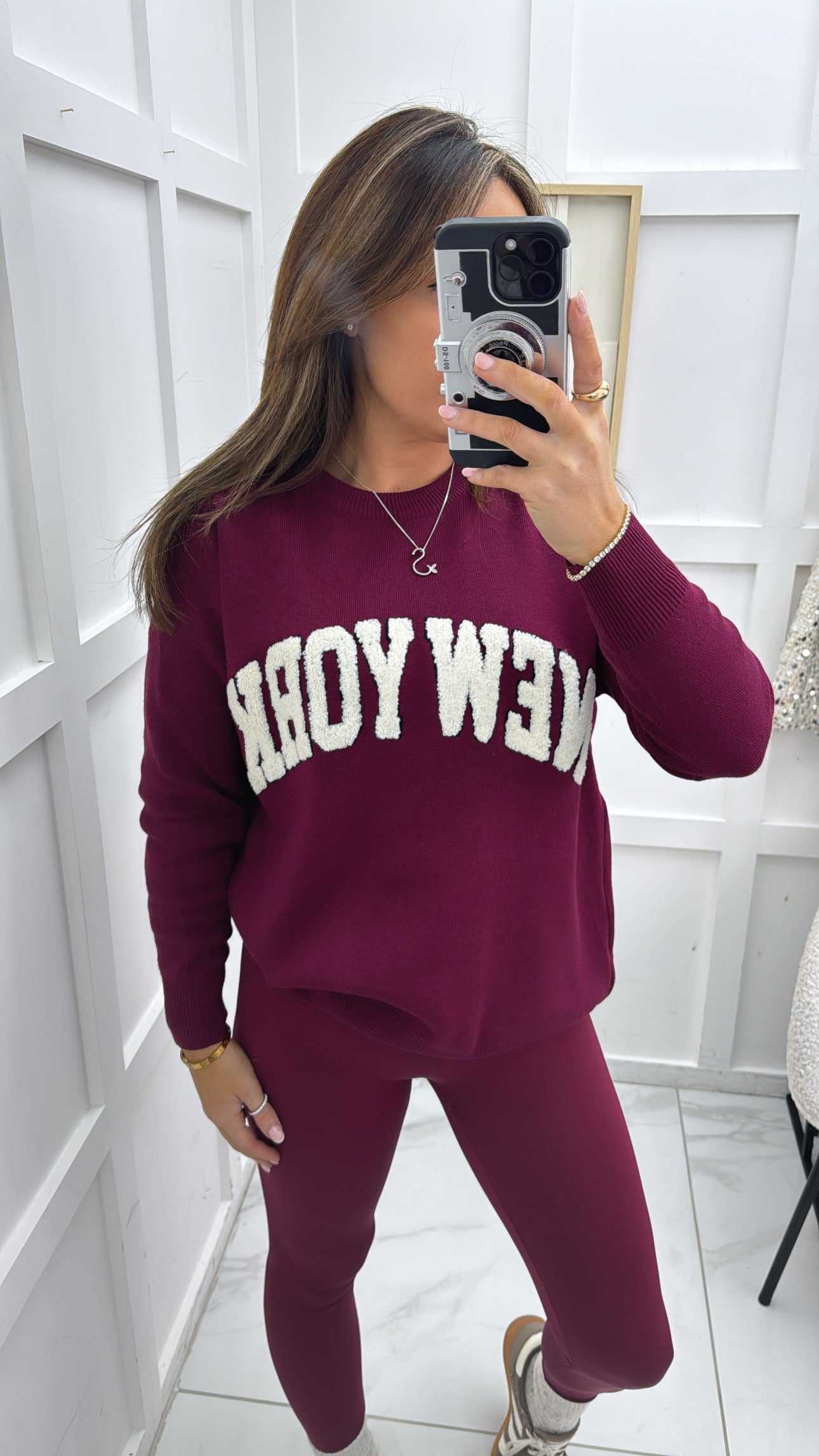 TINA burgundy new york jumper