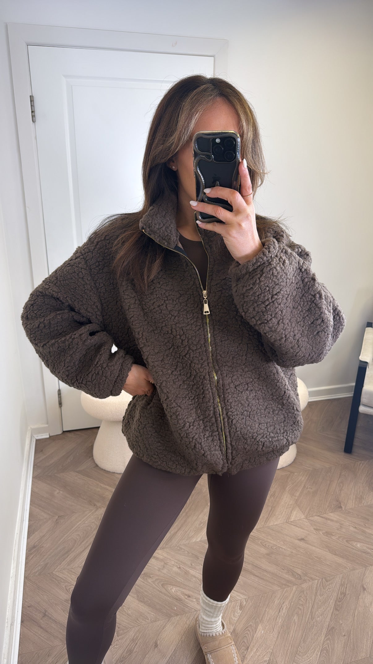LISSY brown teddy jacket