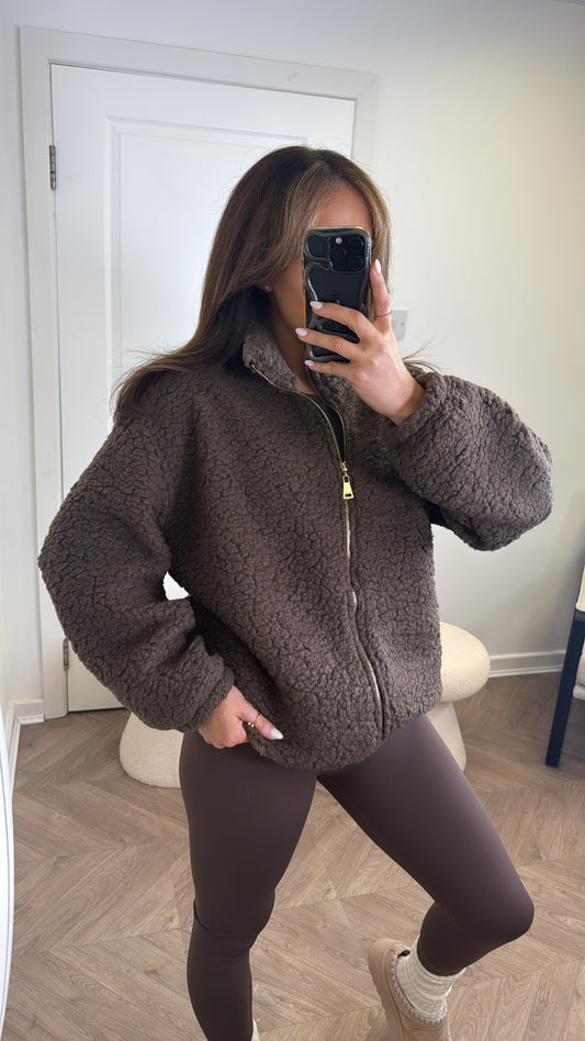LISSY brown teddy jacket
