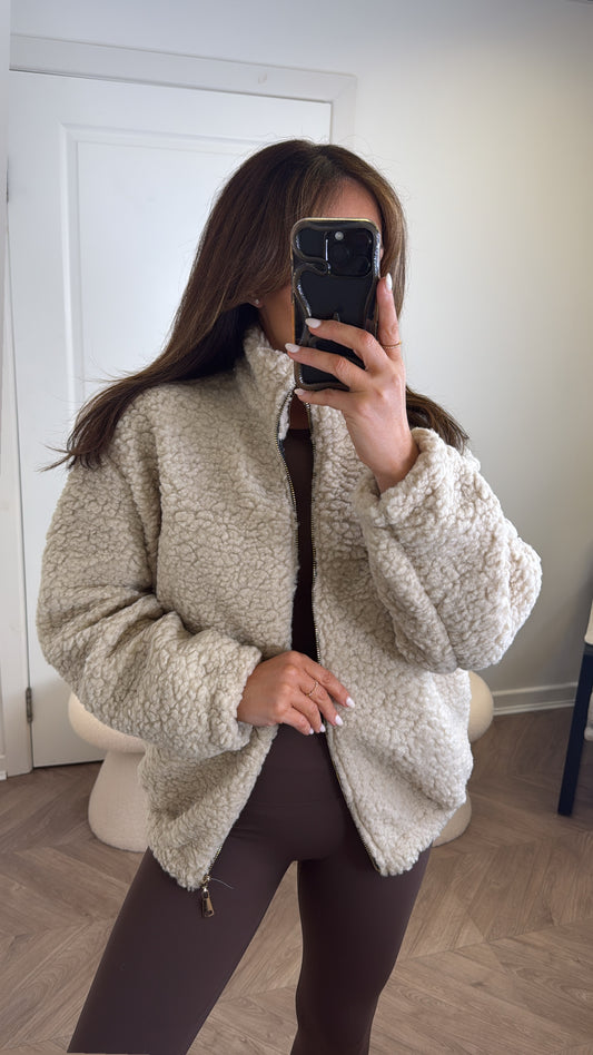 LISSY beige teddy jacket