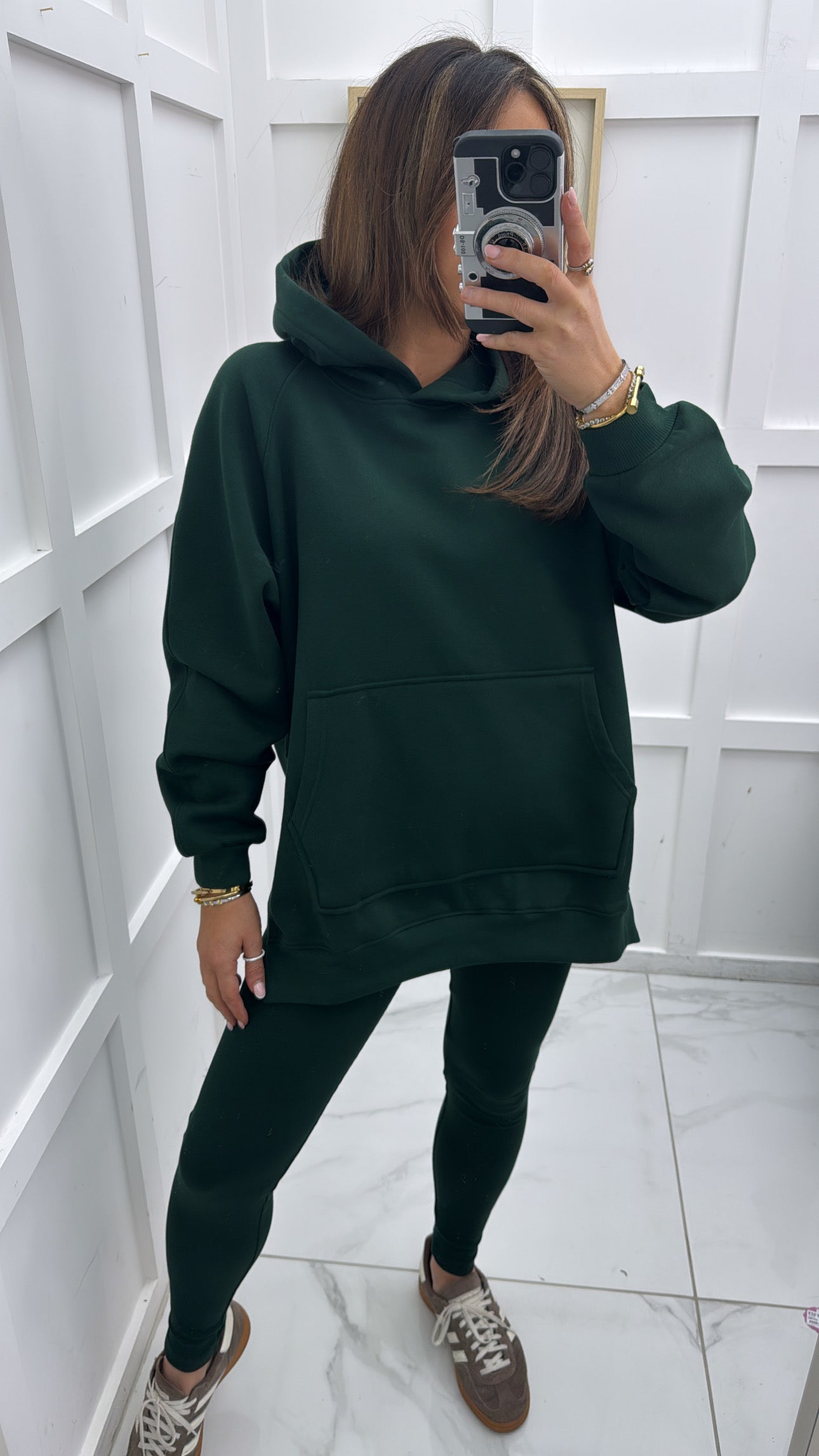 ALEXA forest green oversized hoodie & leggings tracksuit