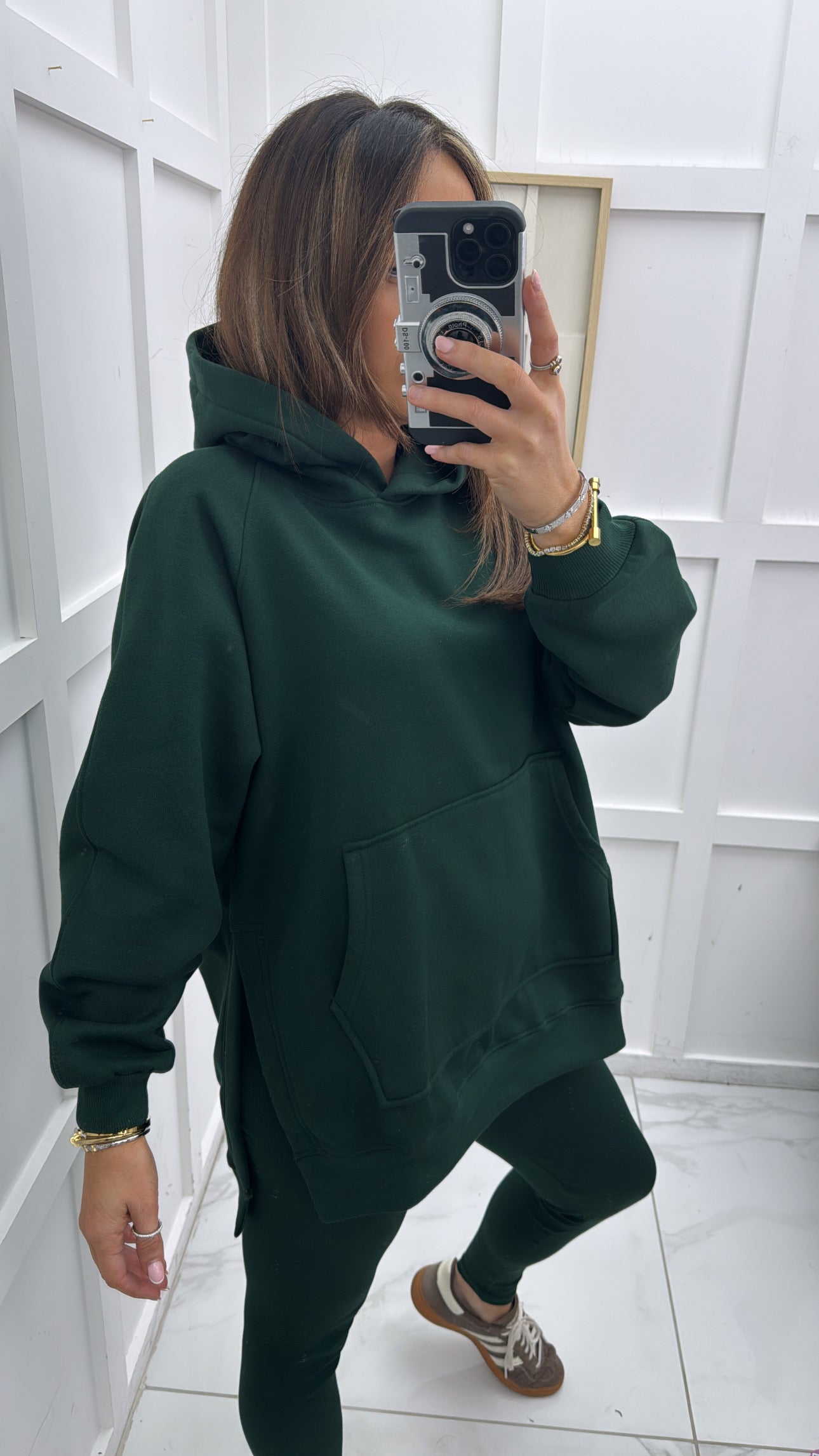 ALEXA forest green oversized hoodie & leggings tracksuit