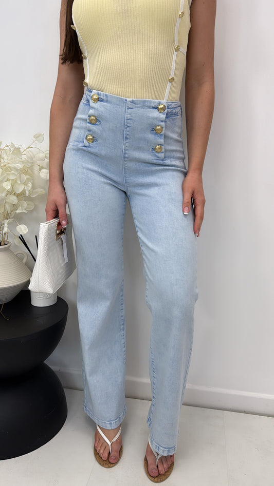 OTTIE light blue acid wash jeans