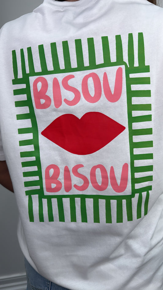 BISOU white logo t-shirt