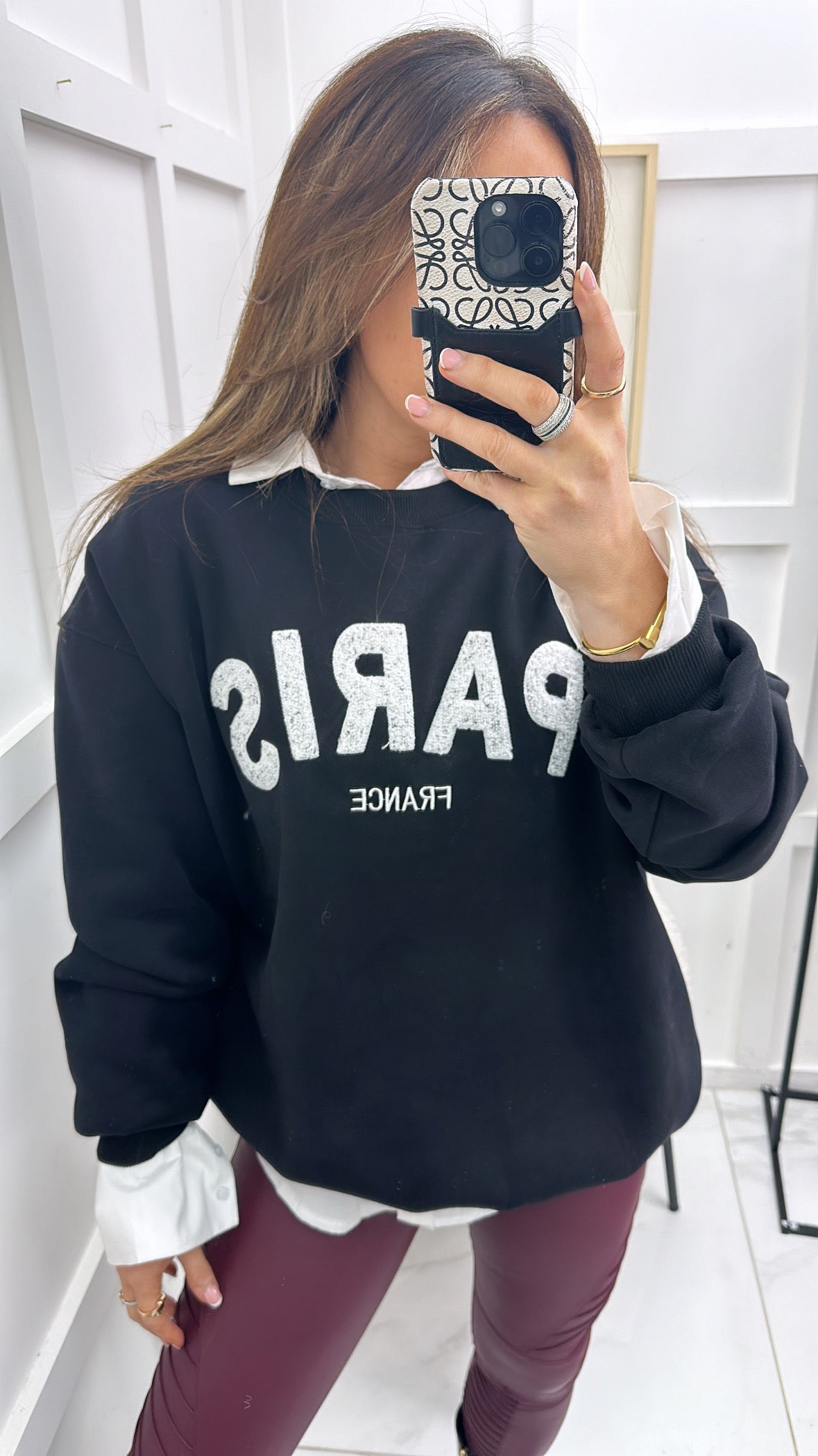 PARIS black super soft sweatshirt