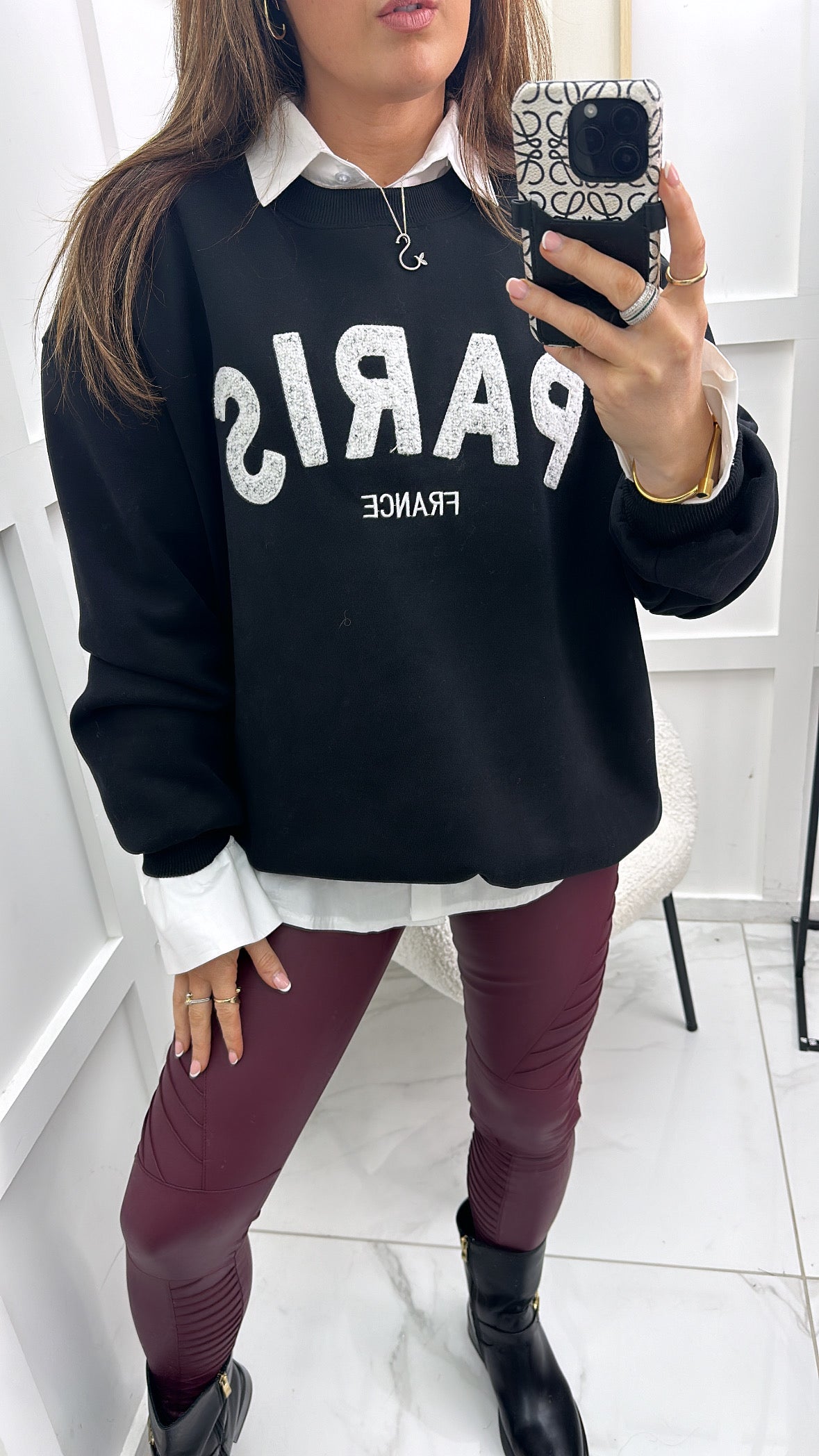 PARIS black super soft sweatshirt