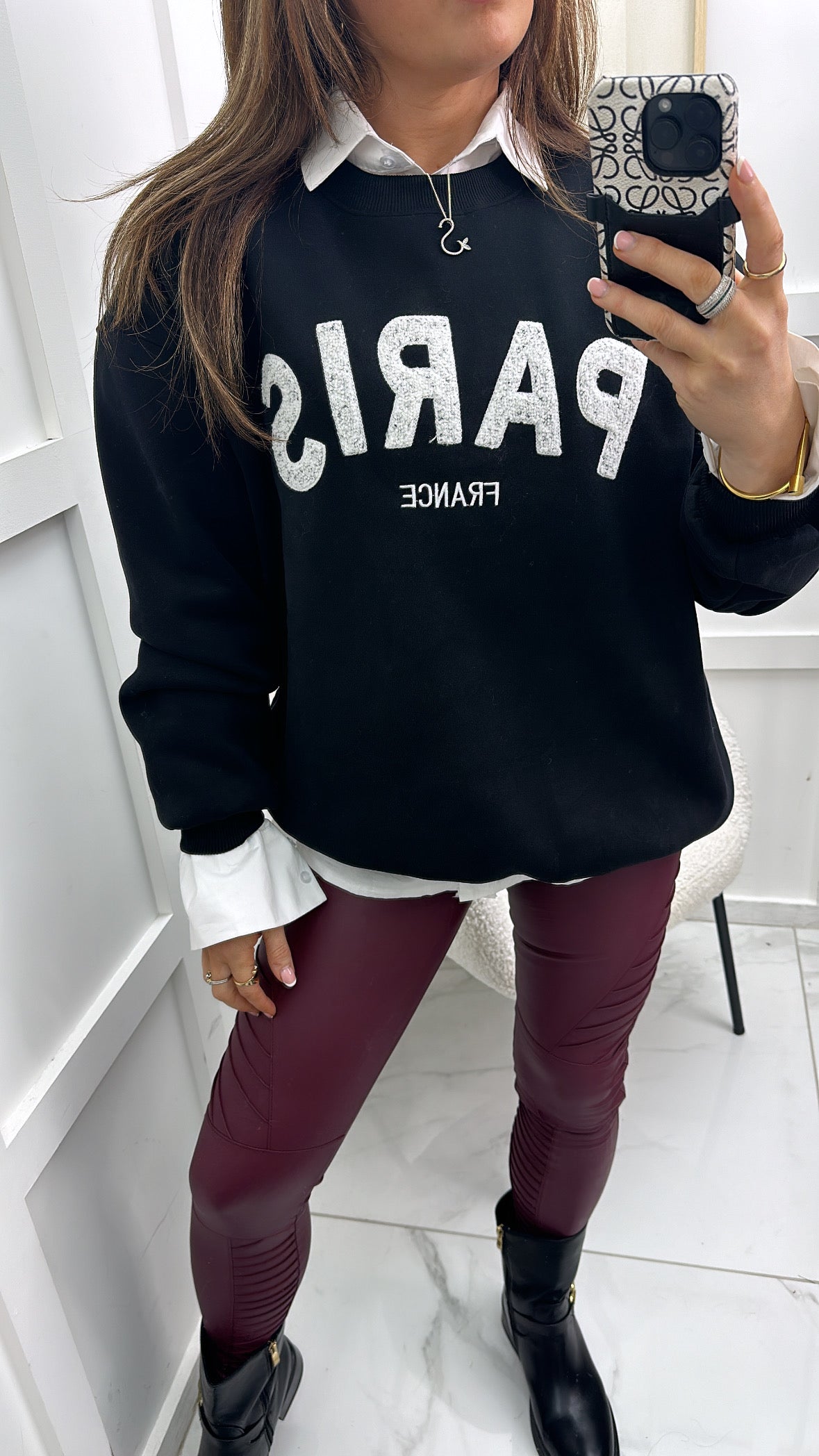 PARIS black super soft sweatshirt