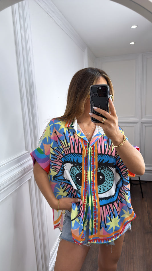 EYE multi printed shirt