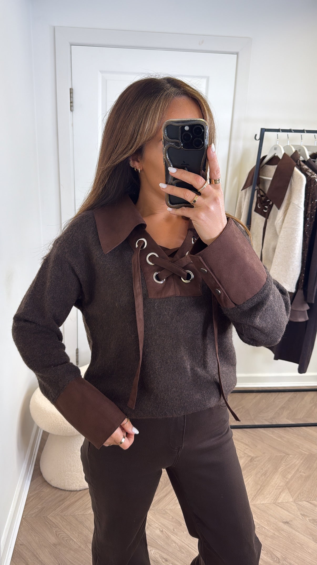 ABIGAIL brown with brown super soft jumper