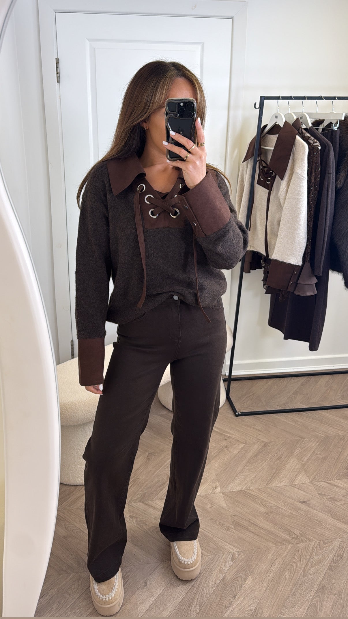 ABIGAIL brown with brown super soft jumper