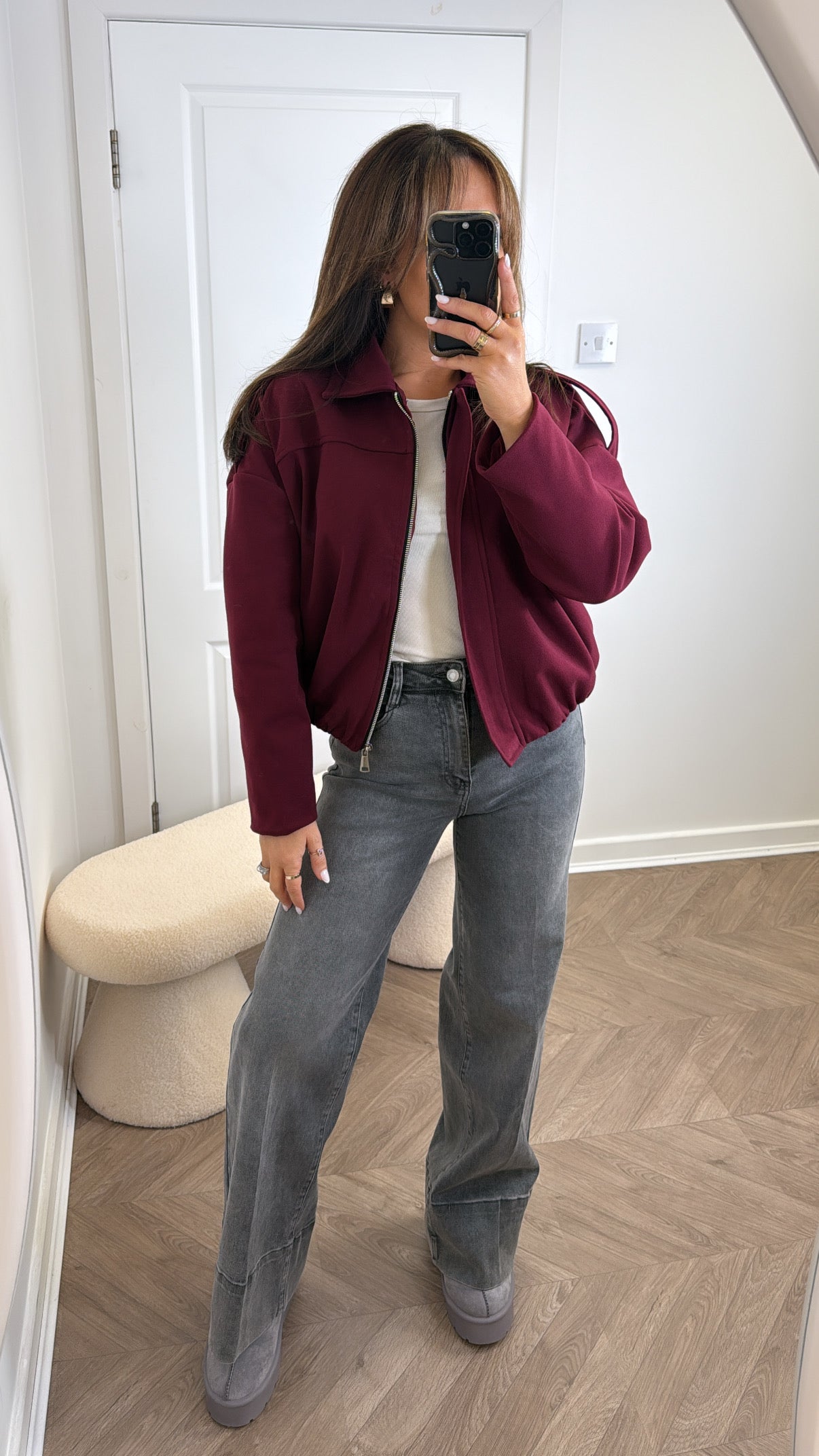 LEAH burgundy soft jacket